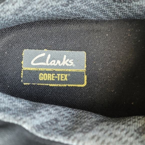 MEN\'S CLARKS BLACK LEATHER GORE-TEX SHOE BOOTS (sz 12m)